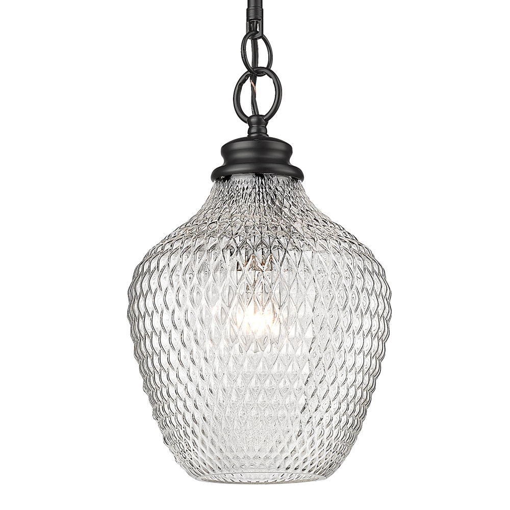 Golden Lighting Adeline 1-light Pendant in Matte Black